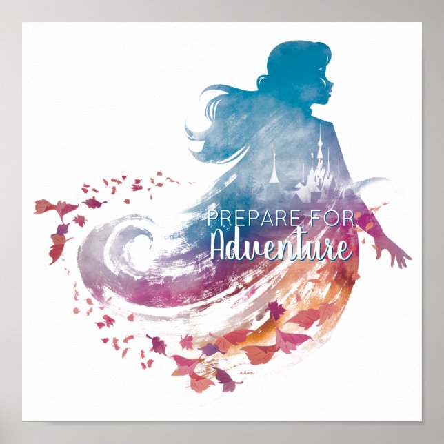 Frozen 2: Anna Watercolor Silhouette Poster (Front)