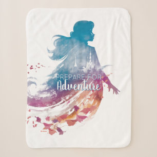 Frozen 2: Anna Watercolor Silhouette Sherpa Blanket