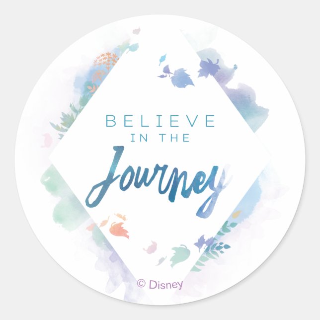 Frozen 2: Believe In The Journey Classic Round Sticker (Front)