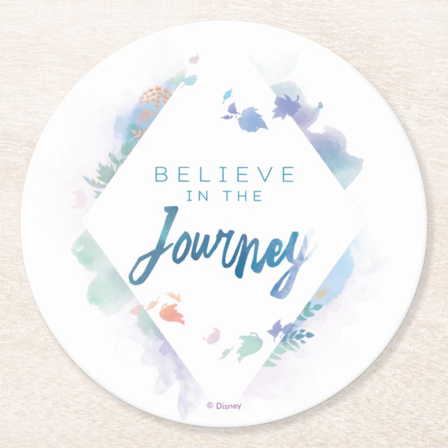 Frozen 2: Believe In The Journey Round Paper Coaster (Front)