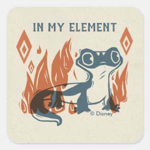 Frozen 2   Bruni - In My Element Square Sticker