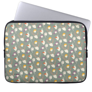 Frozen 2 Character Wood Cut Pattern Laptop Sleeve