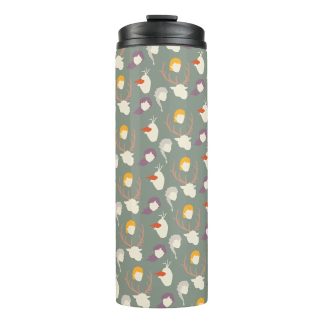 Frozen 2 | Character Wood Cut Pattern Thermal Tumbler (Front)