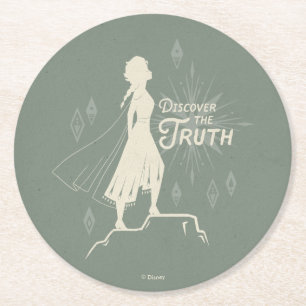 Frozen 2: Elsa   Discover The Truth Round Paper Coaster