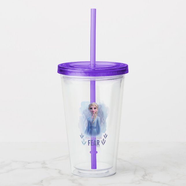 Frozen 2: Elsa | Face Your Fear Acrylic Tumbler (Front)