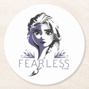 Frozen 2: Elsa Fearless Round Paper Coaster
