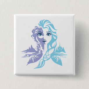 Frozen 2   Elsa - Frozen Reign Inch Square Button