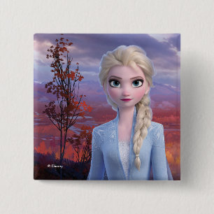 Frozen 2   Elsa - Lead with Courage 2 Inch Square Button
