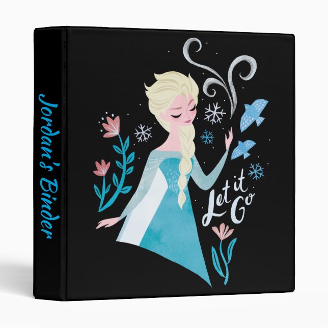 Frozen 2 | Elsa "Let It Go" Watercolor Binder (Front/Spine)
