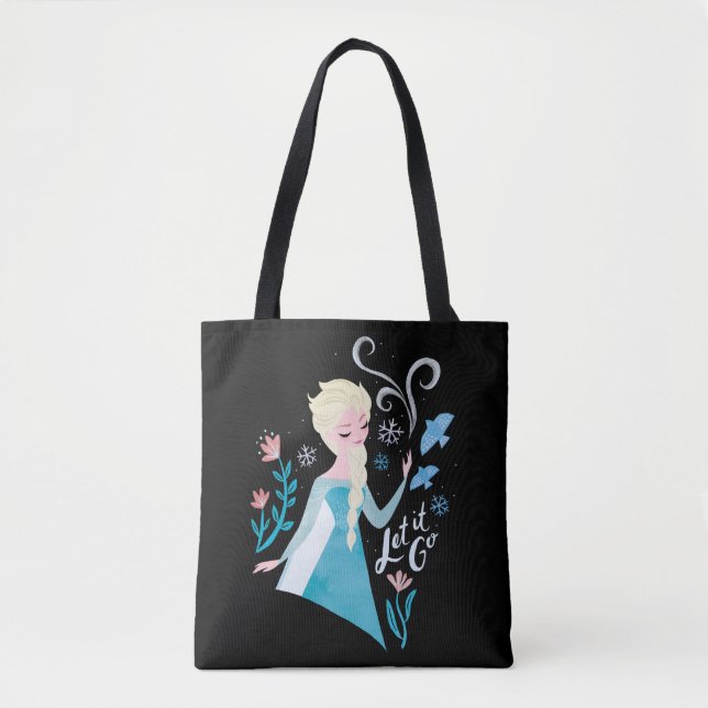 Frozen 2 | Elsa "Let It Go" Watercolor Tote Bag (Front)
