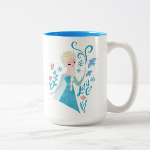 Frozen 2   Elsa "Let It Go" Watercolor Two-Tone Coffee Mug