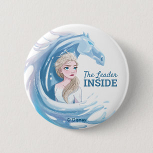 Frozen 2: Elsa & The Nokk Portrait 2 Inch Round Button