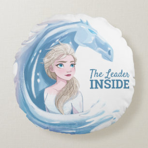 Frozen 2: Elsa & The Nokk Portrait Round Pillow
