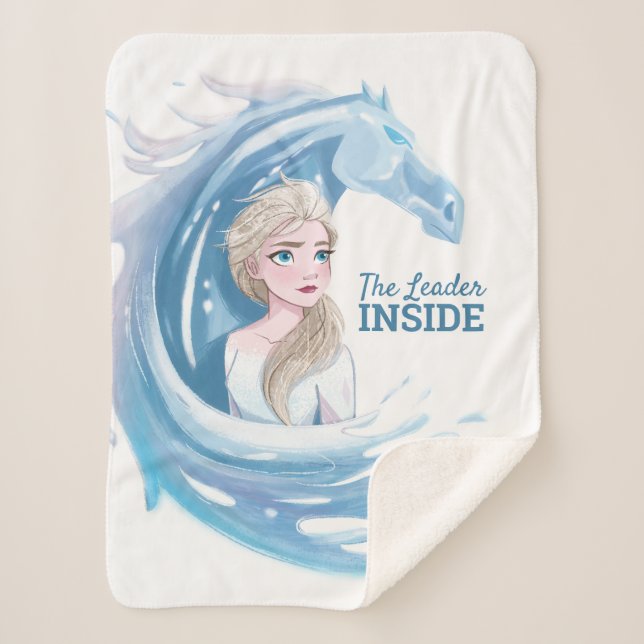 Frozen 2: Elsa & The Nokk Portrait Sherpa Blanket (Front)