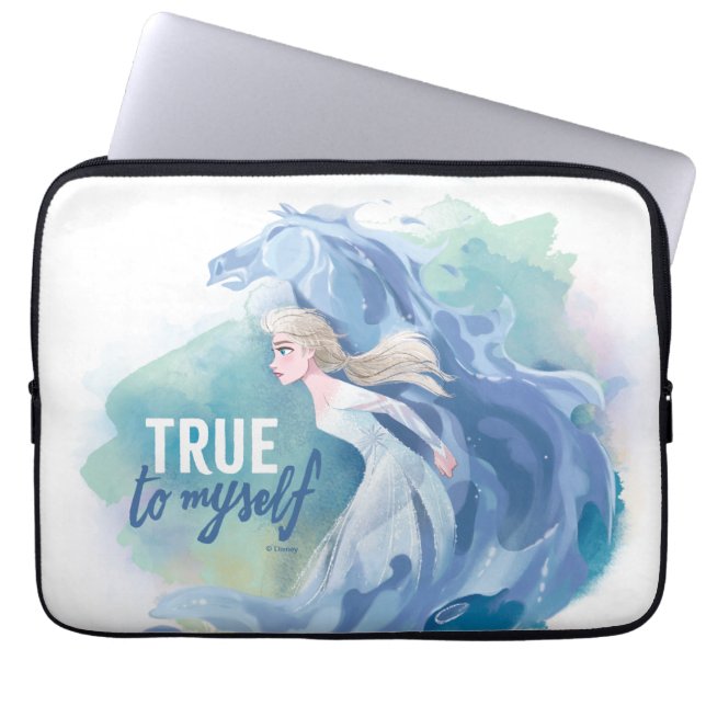 Frozen 2: Elsa & The Nokk | True To Myself Laptop Sleeve (Front)