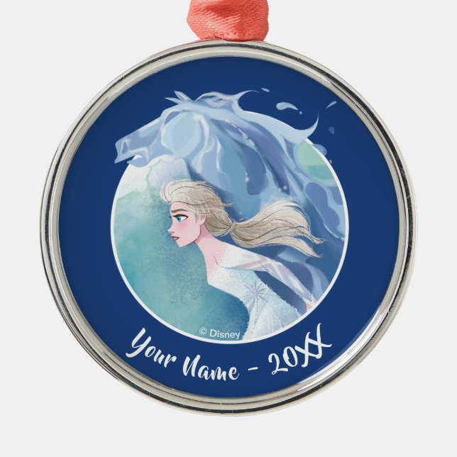 Frozen 2: Elsa & The Nokk | True To Myself Metal Ornament (Front)