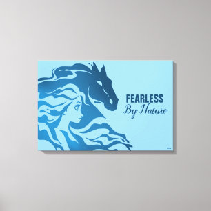 Frozen 2: Elsa & The Nokk Watercolor Silhouette Canvas Print