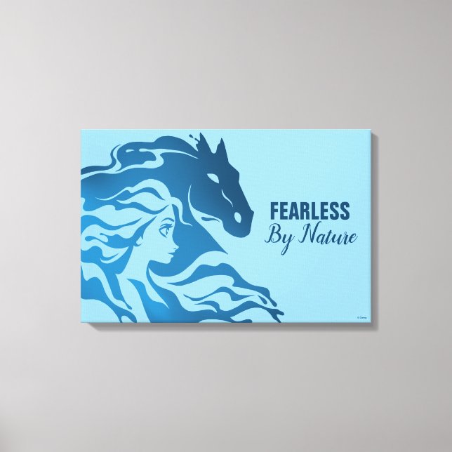 Frozen 2: Elsa & The Nokk Watercolor Silhouette Canvas Print (Front)