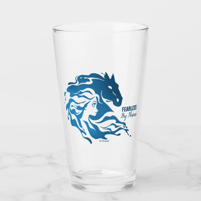 Frozen 2: Elsa & The Nokk Watercolor Silhouette Glass (Front)