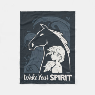 Frozen 2: Elsa & The Nokk Woodcut Graphic Fleece Blanket