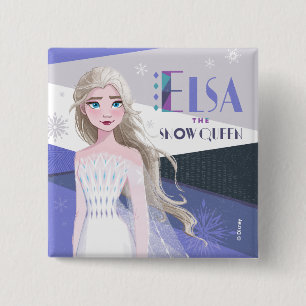 Frozen 2 Elsa the Snow Queen 2 Inch Square Button