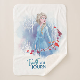 Frozen 2: Elsa Trust Your Journey Sherpa Blanket