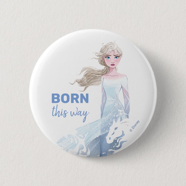 Frozen 2: Elsa Watercolor Illustration 2 Inch Round Button (Front)