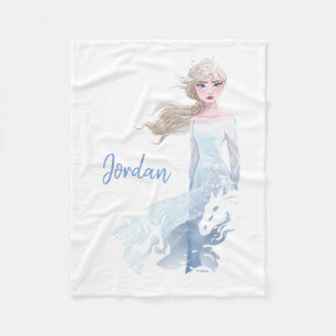 Frozen 2: Elsa Watercolor Illustration Fleece Blanket