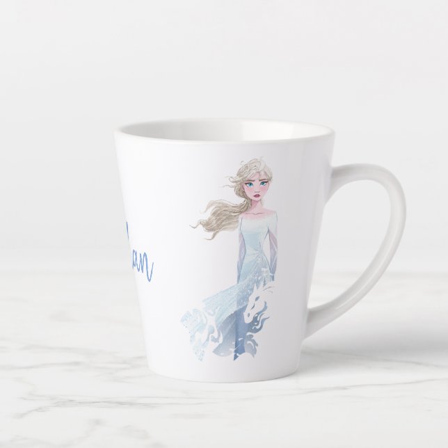 Frozen 2: Elsa Watercolor Illustration Latte Mug (Right)