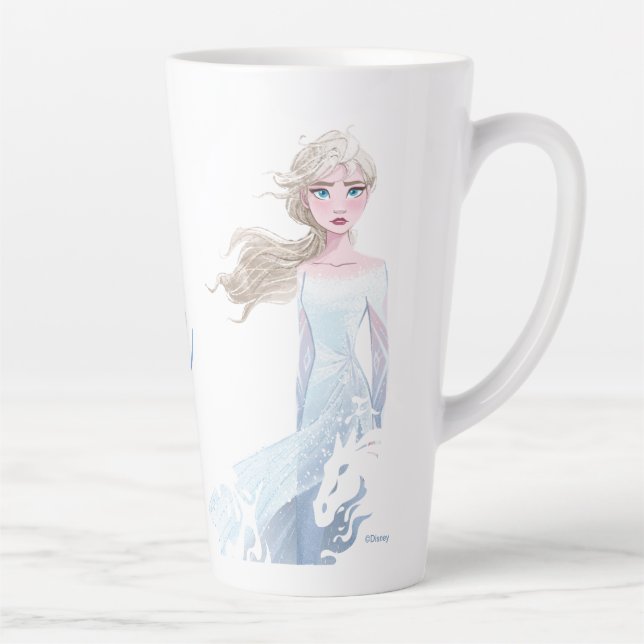 Frozen 2: Elsa Watercolor Illustration Latte Mug (Right)