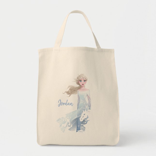Frozen 2: Elsa Watercolor Illustration Tote Bag (Front)