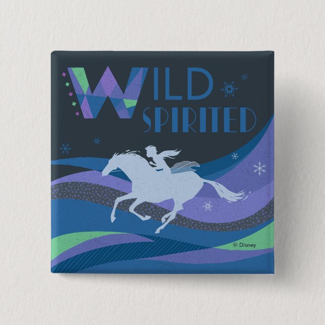 Frozen 2 | Elsa Wild-Spirited Inch Square Button (Front)