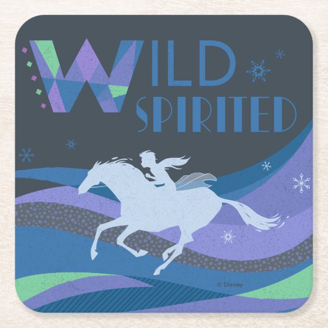 Frozen 2 | Elsa Wild-Spirited Square Paper Coaster (Front)