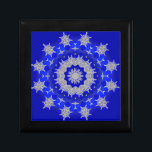 Frozen #2 gift box<br><div class="desc">Frozen #2 is an abstract pattern in blue and white colours. It could be used to create a seamless pattern for printing on fabrics and on a variety of household items such as throw pillows, duvet covers, shower curtains, wrapping paper for Christmas Cards etc. pattern, abstract, frozen, flake, nature, seamless,...</div>