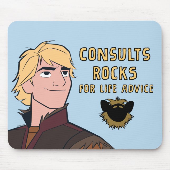 Frozen 2 | Kristoff "Consults Rocks" Mouse Pad (Front)