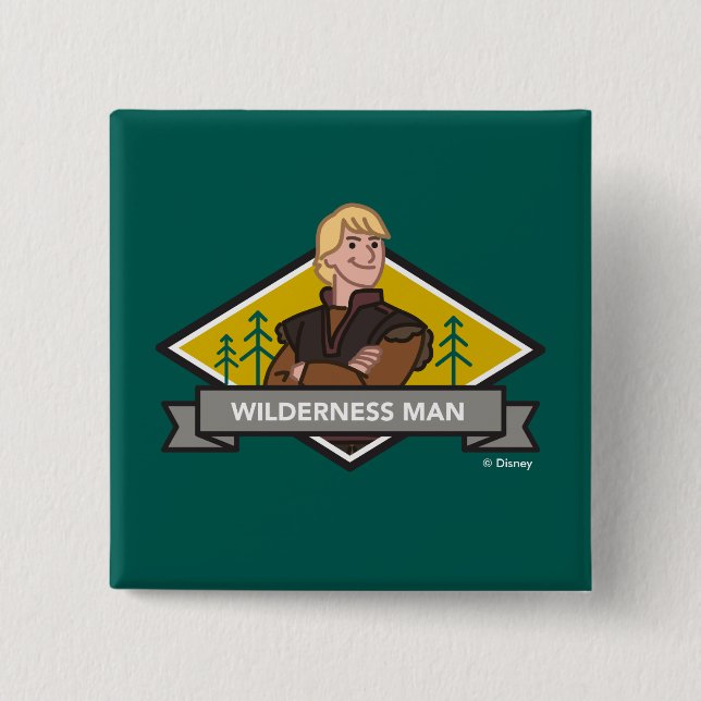 Frozen 2 | Kristoff - Wilderness Man Inch Square Button (Front)