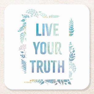 Frozen 2: Live Your Truth Square Paper Coaster