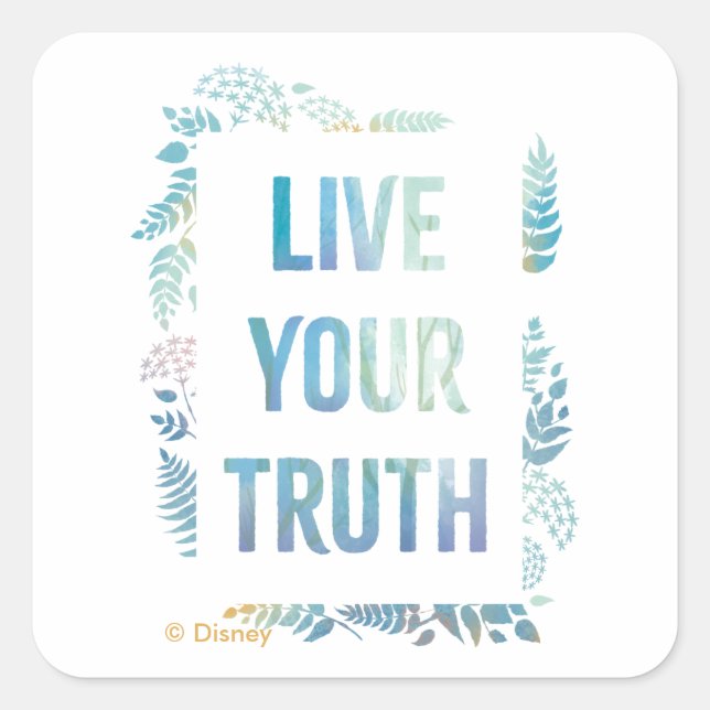 Frozen 2: Live Your Truth Square Sticker (Front)