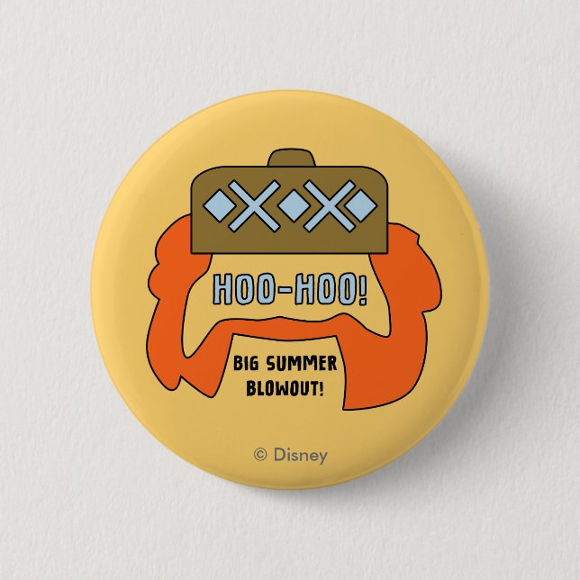 Frozen 2 | Oaken "Big Summer Blowout!" Beard Inch Round Button (Front)