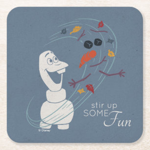 Frozen 2: Olaf And The Wind Square Paper Coaster
