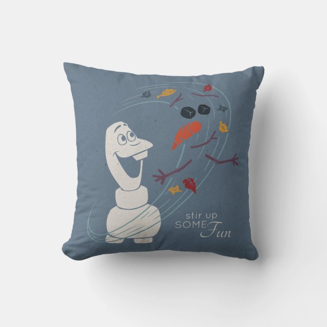 Frozen 2: Olaf And The Wind Throw Pillow (Front)