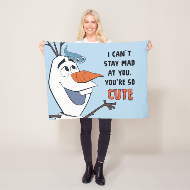Frozen 2 | Olaf & Bruni "I Can't Stay Mad At You" Fleece Blanket (In Situ)