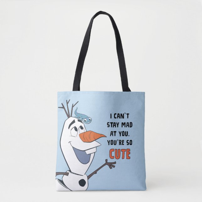 Frozen 2 | Olaf & Bruni "I Can't Stay Mad At You" Tote Bag (Front)