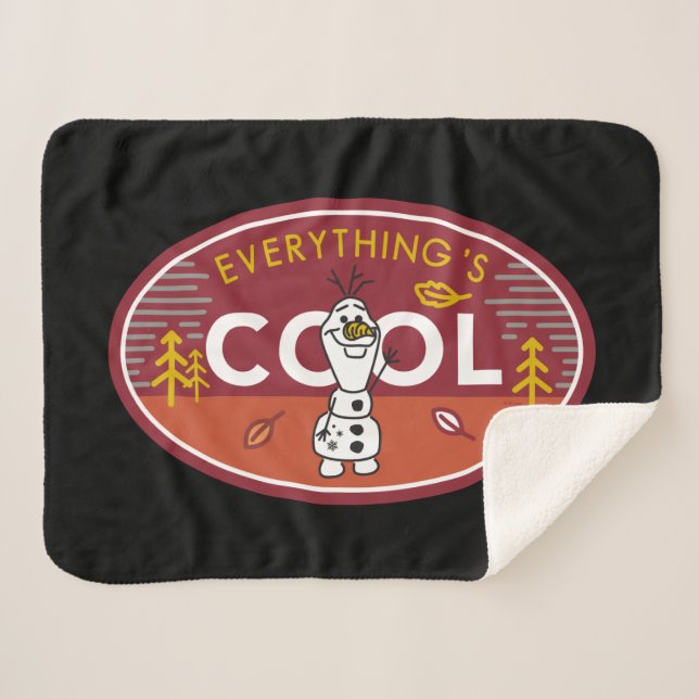 Frozen 2 | Olaf - Everything's Cool Sherpa Blanket (Front (Horizontal))