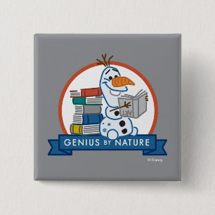 Frozen 2   Olaf - Genius by Nature Badge Inch Square Button