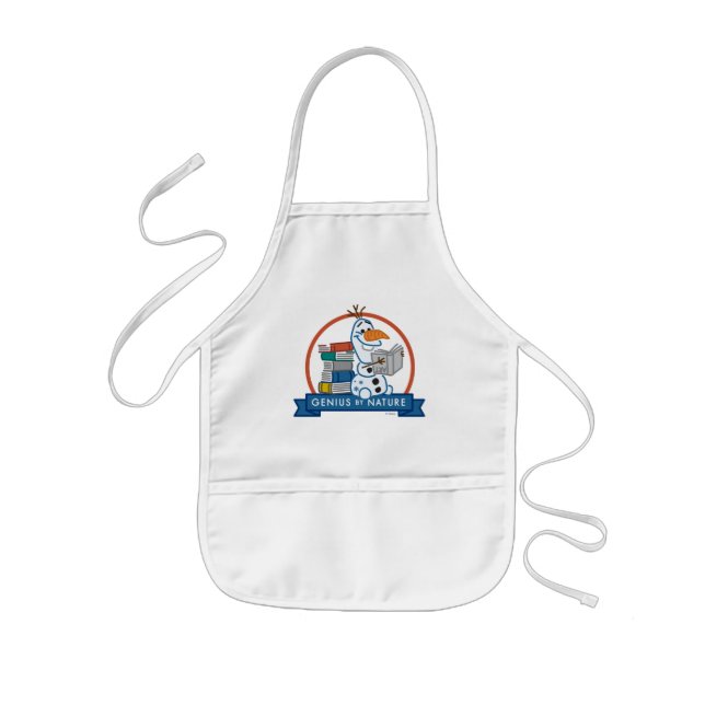 Frozen 2 | Olaf - Genius by Nature Badge Kids Apron (Front)