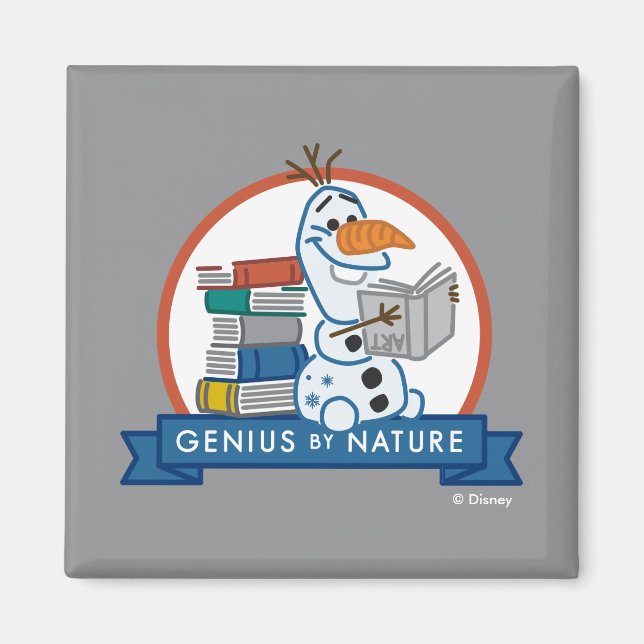 Frozen 2 | Olaf - Genius by Nature Badge Magnet (Front)