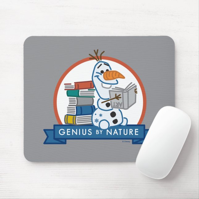 Frozen 2 | Olaf - Genius by Nature Badge Mouse Pad (With Mouse)