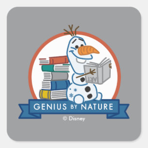 Frozen 2   Olaf - Genius by Nature Badge Square Sticker
