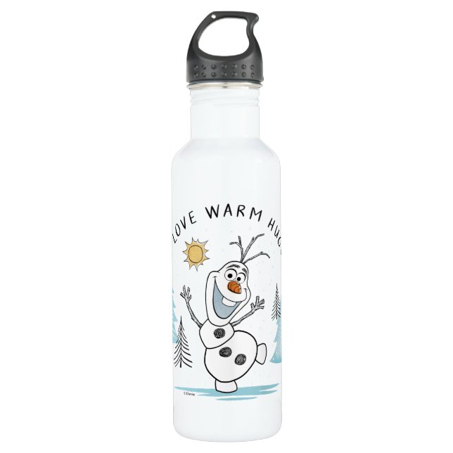 Frozen 2 | Olaf "I Love Warm Hugs" Sketch 710 Ml Water Bottle (Front)